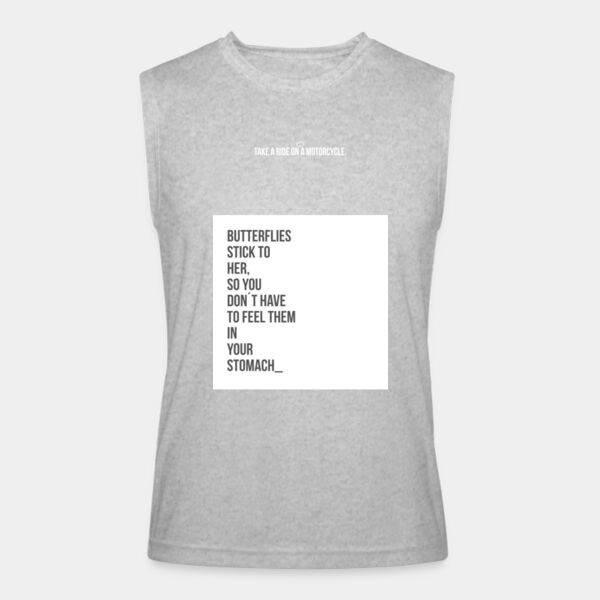 Playera Sin Manga Gris con Frase Biker Miniatura