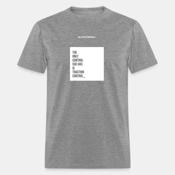 T-Shirt/Playera Color Gris con Frase Biker Miniatura