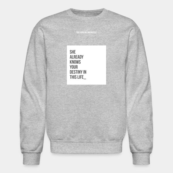 Sudadera Color Gris con Frase Biker Miniatura