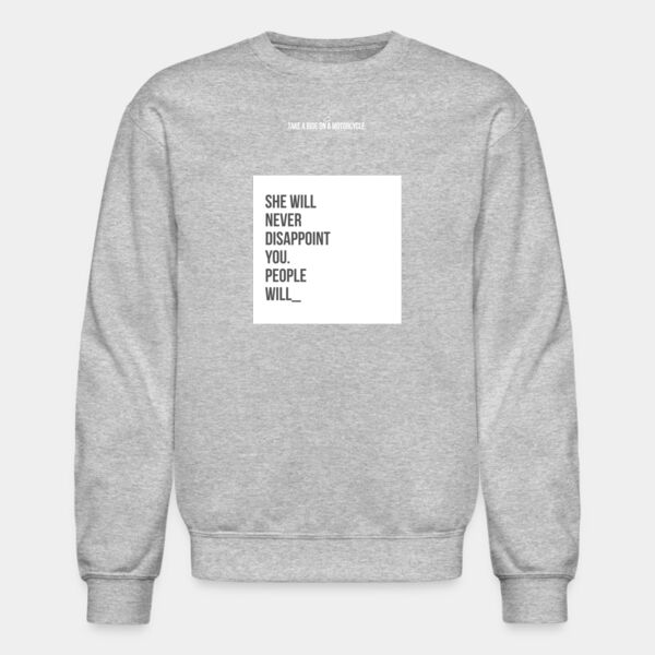 Sudadera Color Gris con Frase Biker Miniatura