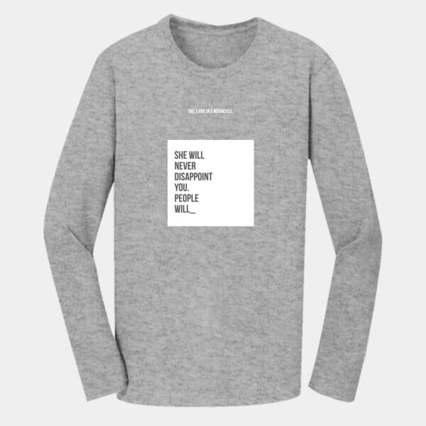 T-Shirt/Playera Color Gris con Frase Biker Miniatura