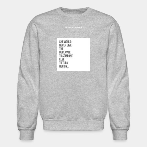 Sudadera Color Gris con Frase Biker Miniatura
