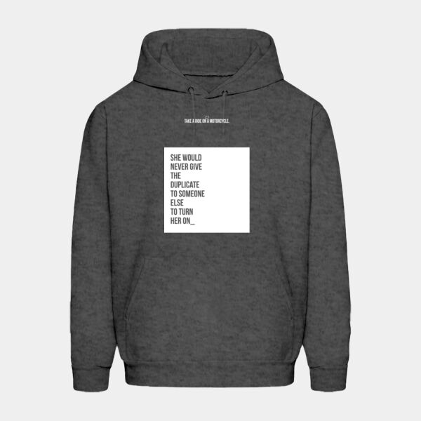 Sudadera Color Gris con Frase Biker Miniatura