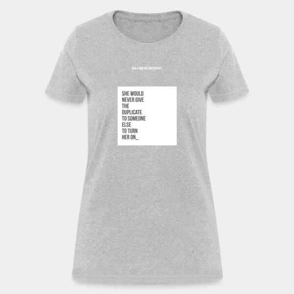 Playera Dama Gris con Frase Biker Miniatura