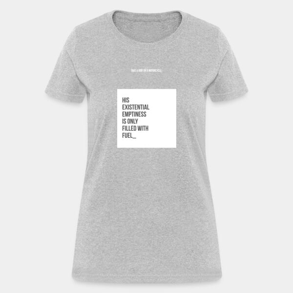 Playera Dama Gris con Frase Biker Miniatura