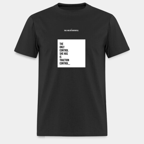 T-Shirt/Playera Color Negra con Frase Biker Miniatura