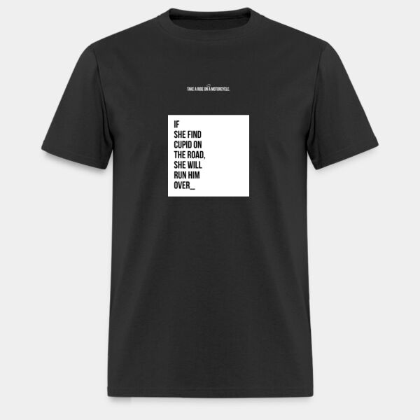 T-Shirt/Playera Color Negra con Frase Biker Miniatura