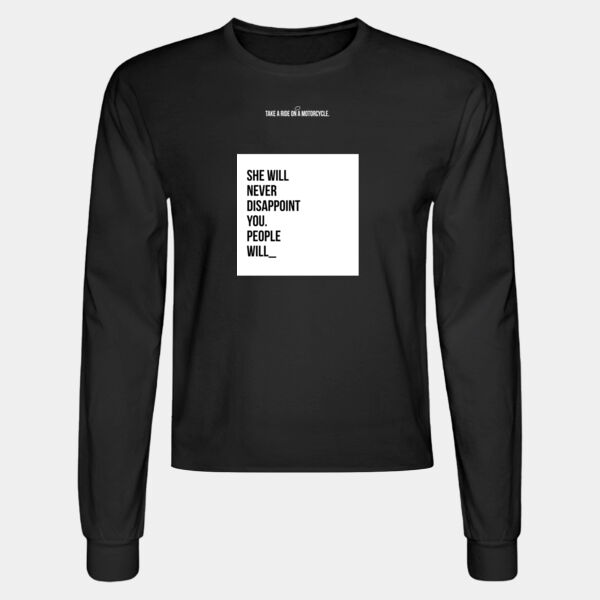 Crop Top Unisex Negra con Frase Biker Miniatura