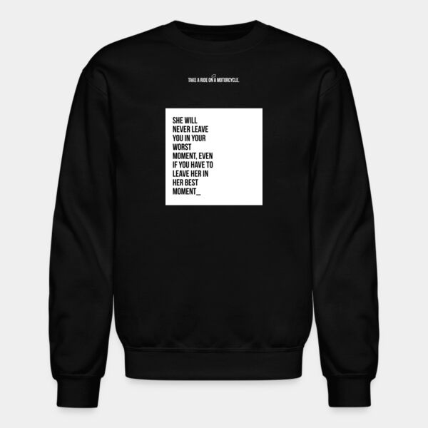 Sudadera Color Negra con Frase Biker Miniatura