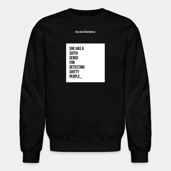 Sudadera Color Negra con Frase Biker Miniatura