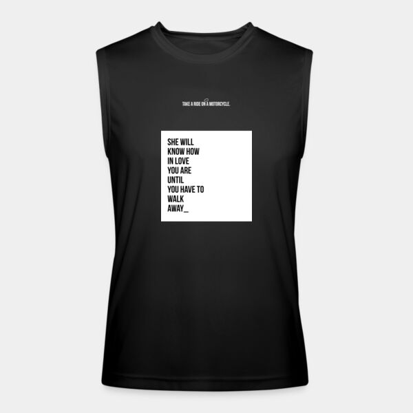 Playera Sin Manga Negra con Frase Biker Miniatura