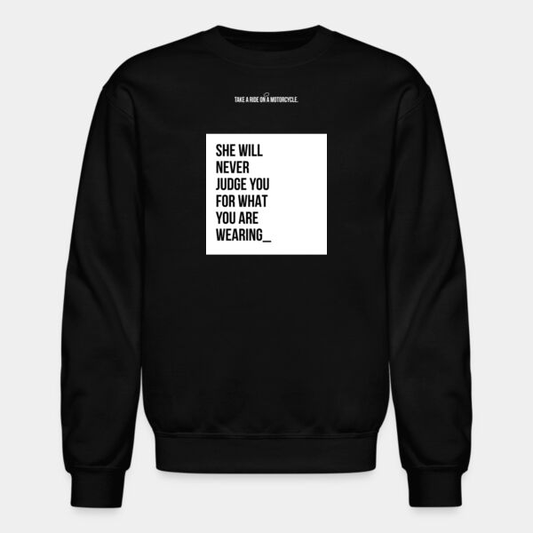 Sudadera Color Negra con Frase Biker Miniatura