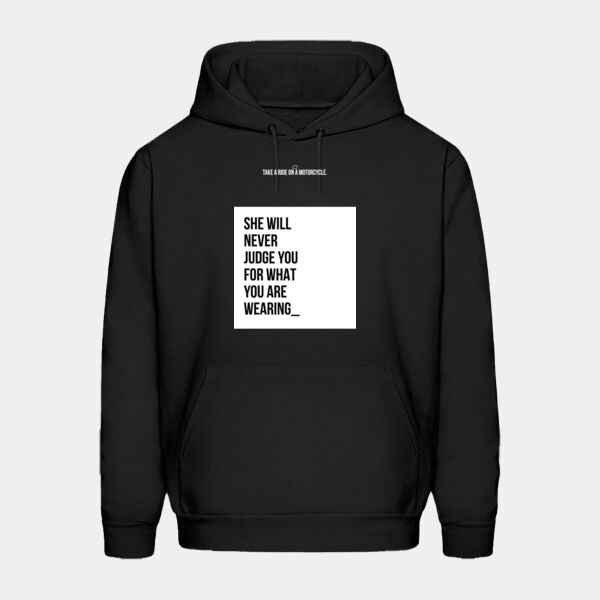 Sudadera Color Negra con Frase Biker Miniatura