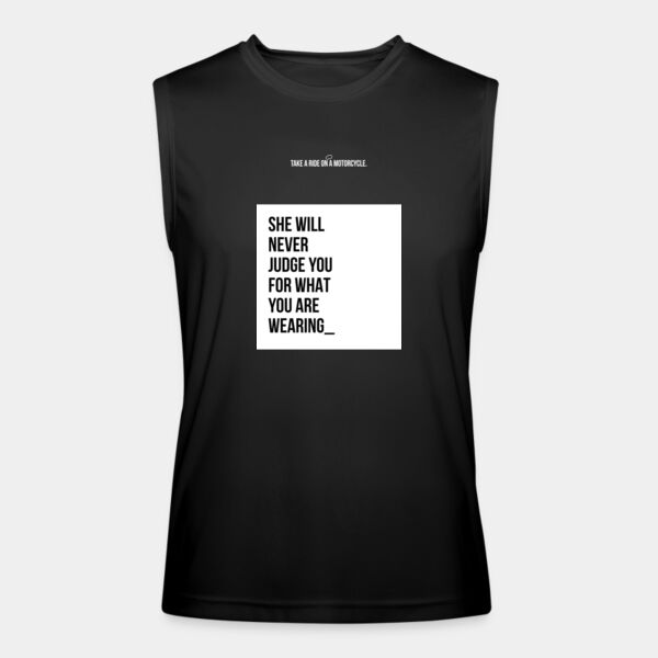 Playera Sin Manga Negra con Frase Biker Miniatura