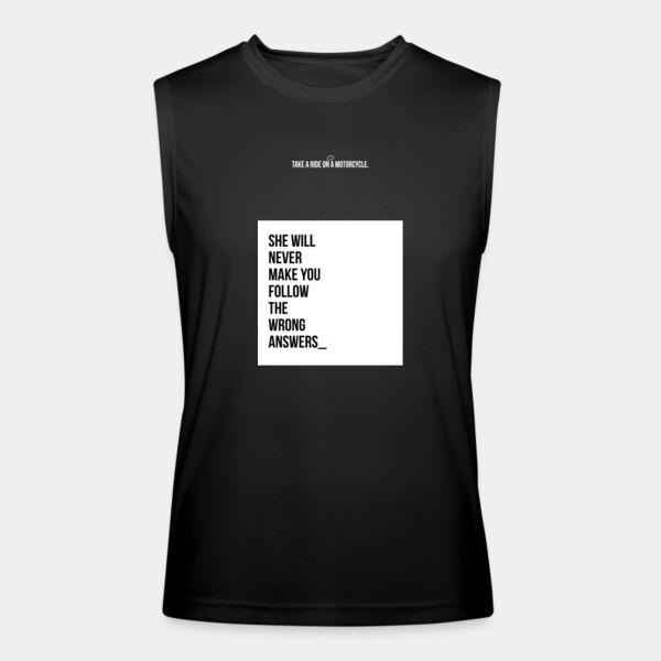 Playera Sin Manga Negra con Frase Biker Miniatura