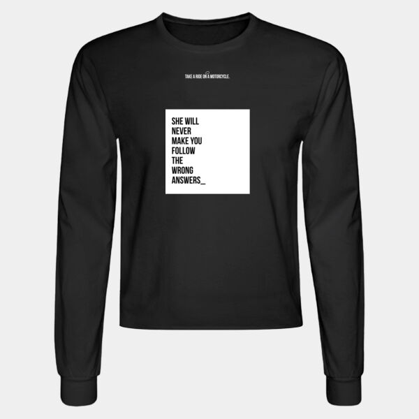 Playera Manga Larga Negra con Frase Biker Miniatura