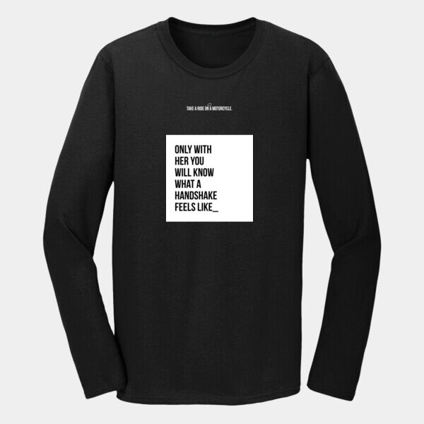 T-Shirt/Playera Color Negra con Frase Biker Miniatura