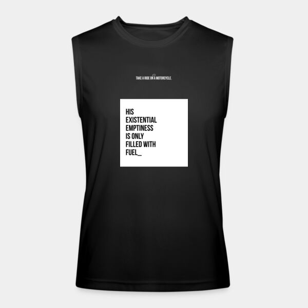 Playera Sin Manga Negra con Frase Biker Miniatura