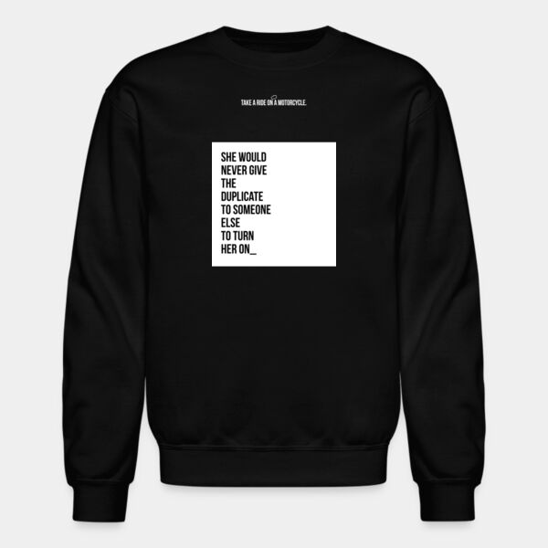 Sudadera Color Negra con Frase Biker Miniatura