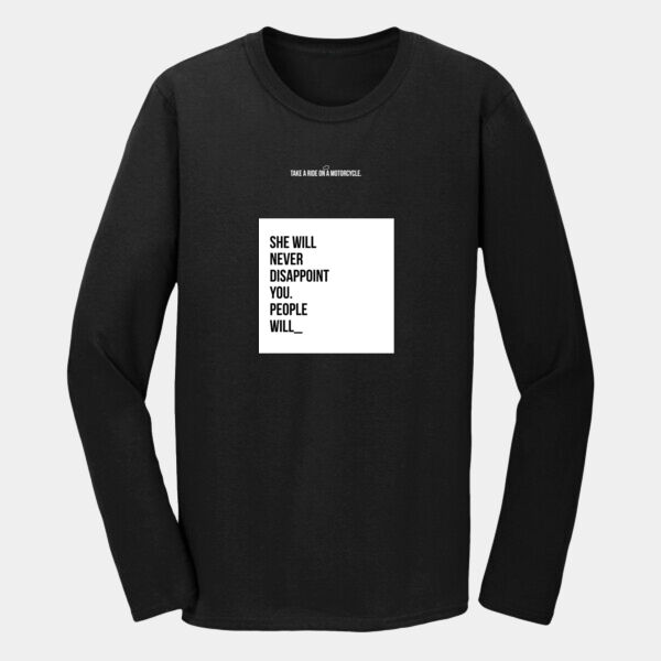 T-Shirt/Playera Color Negra con Frase Biker Miniatura