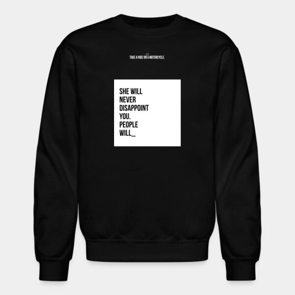 Sudadera Color Negra con Frase Biker Miniatura