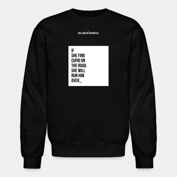 Sudadera Color Negra con Frase Biker Miniatura