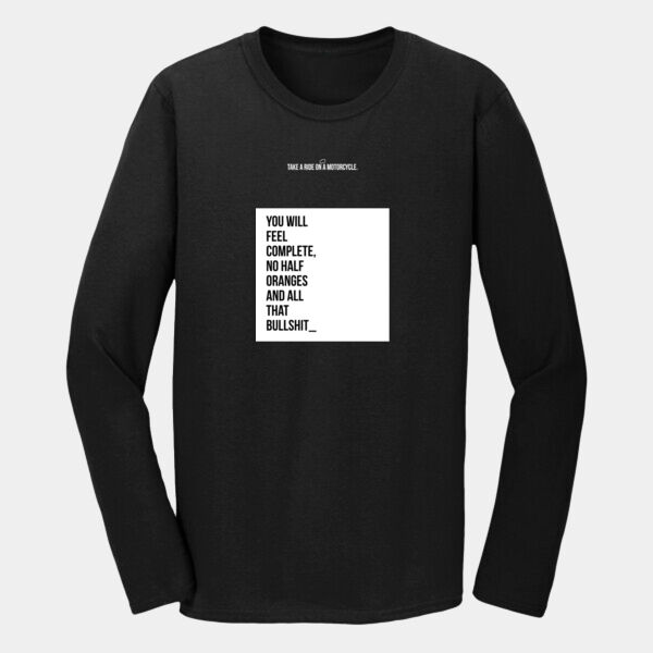 Playera Manga Larga Negra con Frase Biker Miniatura