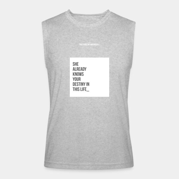 Playera Sin Manga Gris con Frase Biker Miniatura