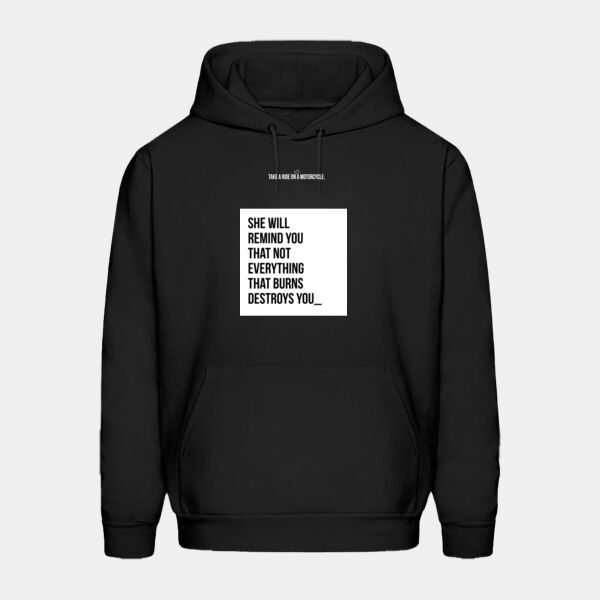 Sudadera Color Negro con Frase Biker Miniatura
