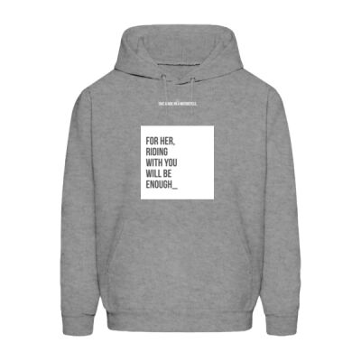 Sudadera Color Gris con Frase Biker Miniatura