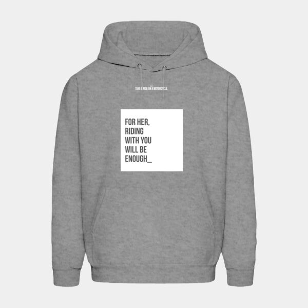 Sudadera Color Gris con Frase Biker Miniatura