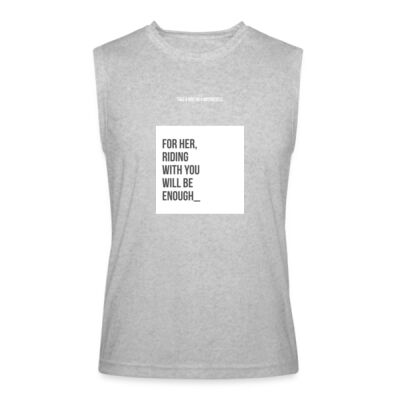Playera Sin Manga Gris con Frase Biker Miniatura