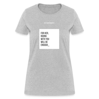 Playera Dama Gris con Frase Biker Miniatura