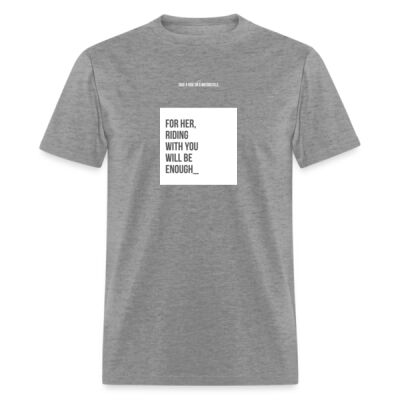 T-Shirt/Playera Color Gris con Frase Biker Miniatura