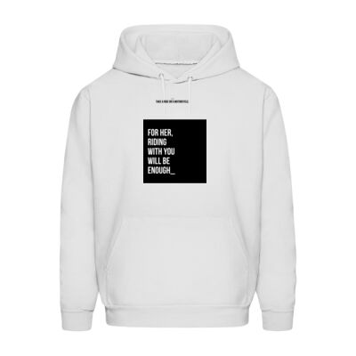 Sudadera Color Blanca con Frase Biker Miniatura