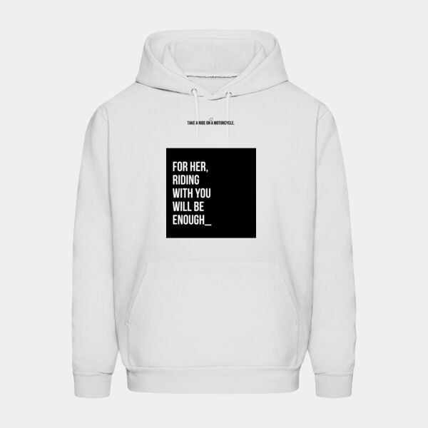 Sudadera Color Blanca con Frase Biker Miniatura