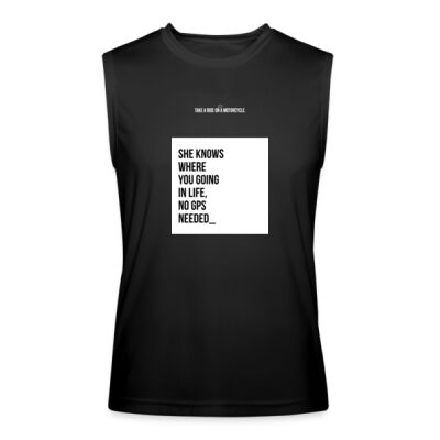 Playera Sin Manga Negra con Frase Biker Miniatura