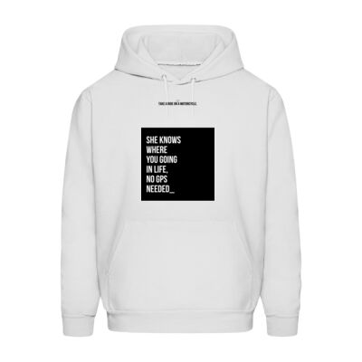 Sudadera Color Blanca con Frase Biker Miniatura