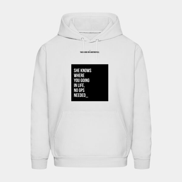 Sudadera Color Blanca con Frase Biker Miniatura