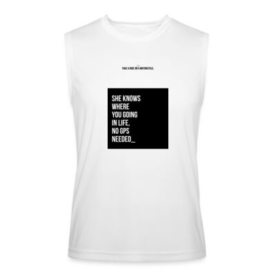 Playera Sin Manga Blanca con Frase Biker Miniatura