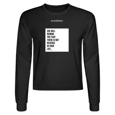 Playera Manga Larga Negra con Frase Biker Miniatura