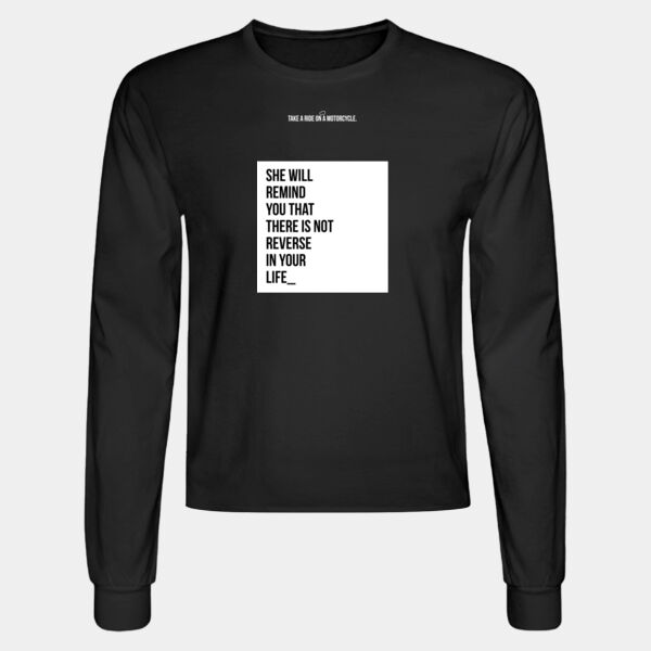 Playera Manga Larga Negra con Frase Biker Miniatura