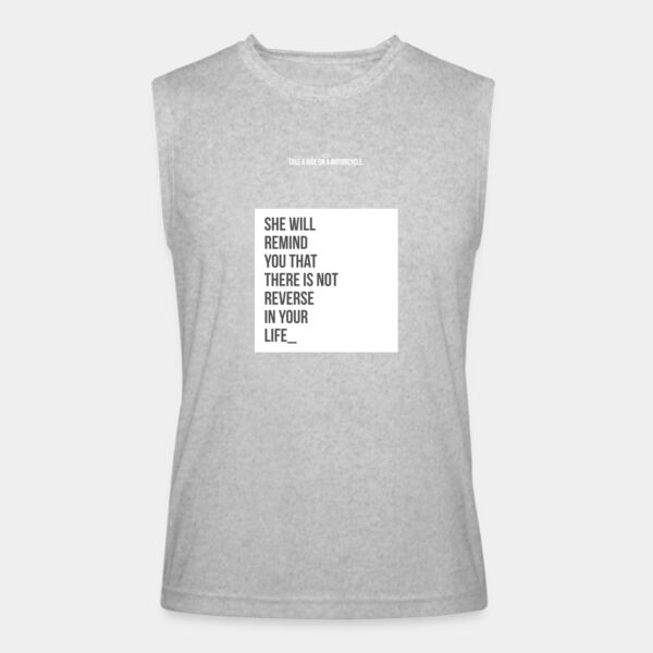Playera Sin Manga Gris con Frase Biker Miniatura