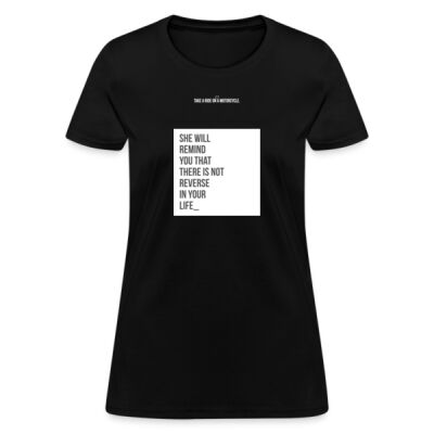 Playera Dama Negra con Frase Biker Miniatura