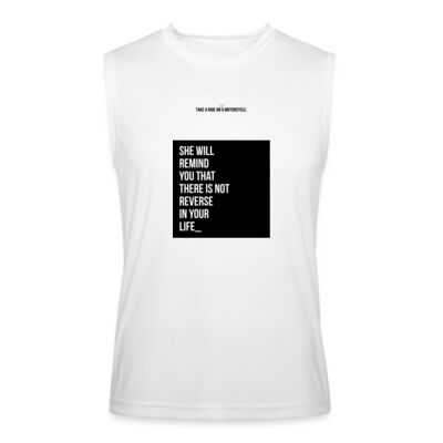 Playera Sin Manga Blanca con Frase Biker Miniatura